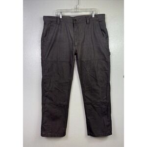 Key Mens Carpenter Jeans 40X30 Double Knee Gray Work Pants Ripstop Outdoor